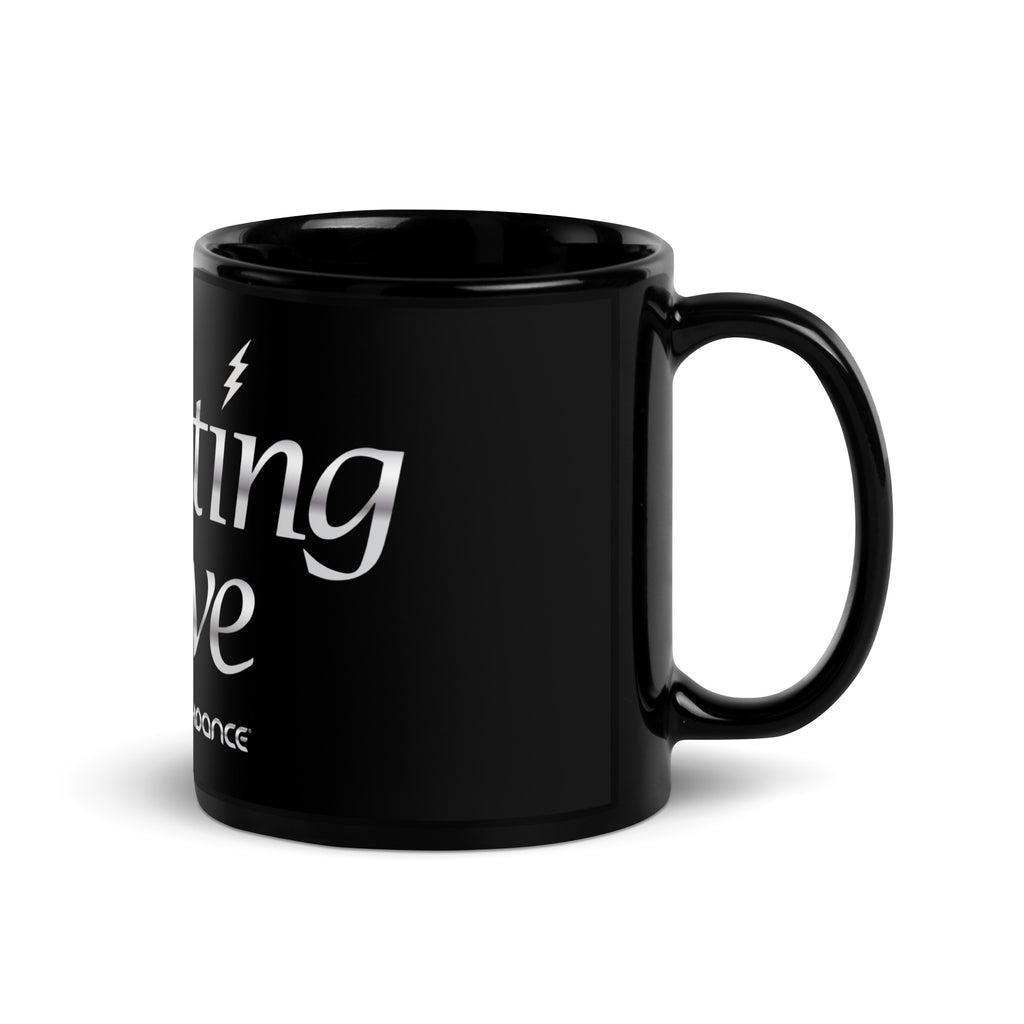 Evoluting Through Love Black Glossy Mug