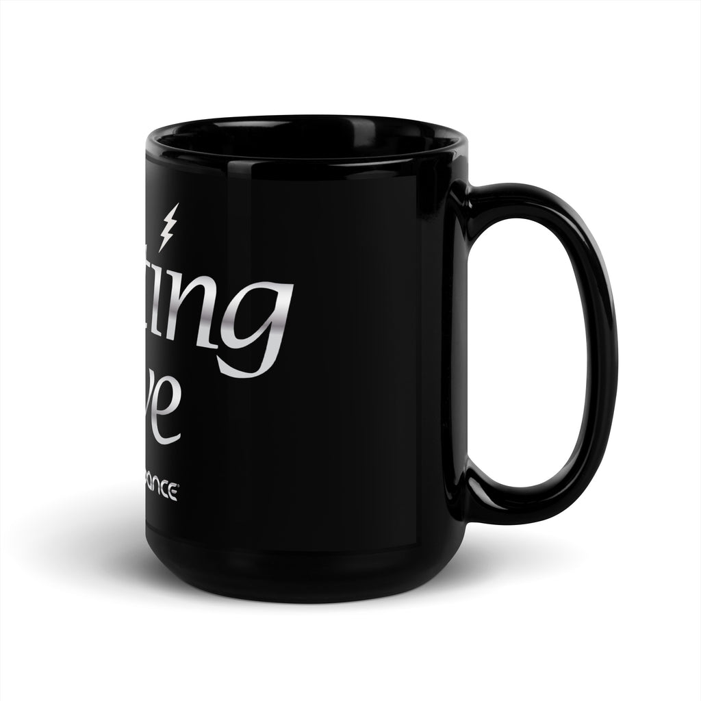 Evoluting Through Love Black Glossy Mug