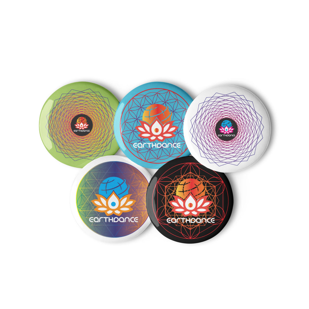 Set of Mandala Pin Buttons