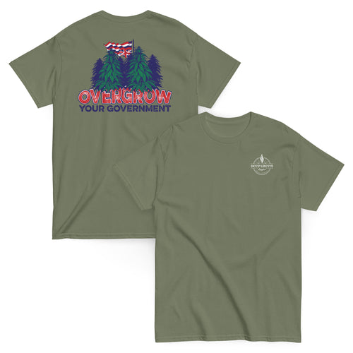 Graphic Tee, Overgrow Hawaii – Unisex – Military Green