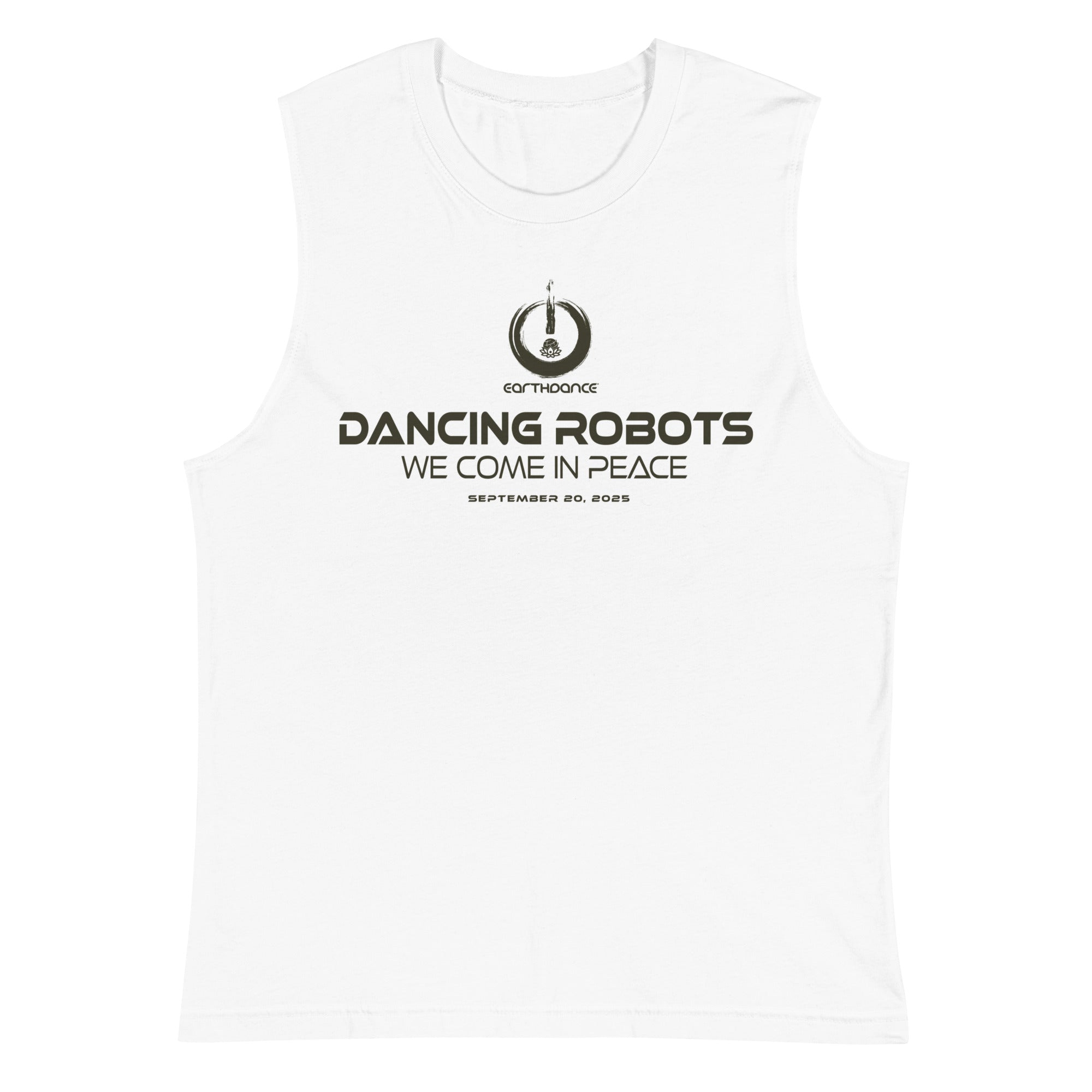 Dancing Robots: We Come In Peace Muscle Shirt
