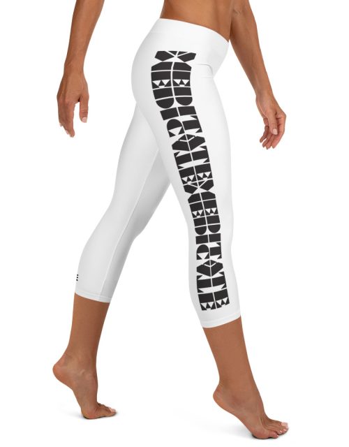 Meditate Medicate Capri Leggings - W/B
