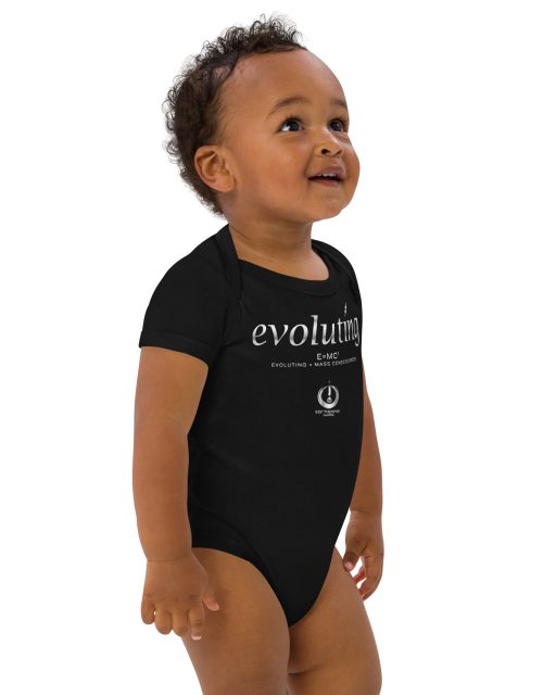 3-6, 6-12, 12-18 Mo Evoluting Through Love Organic Cotton Baby Onesie